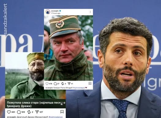 Gradonačelnik Beograda, Aleksandar Šapić, svojim objavama na društvenim mrežama otvoreno veliča ratne ličnosti poput Ratko Mladić i Draža Mihailović.