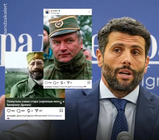 Gradonačelnik Beograda, Aleksandar Šapić, svojim objavama na društvenim mrežama otvoreno veliča ratne ličnosti poput Ratko Mladić i Draža Mihailović.
