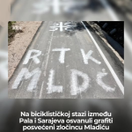 Grafiti s uvredljivim sadržajem osvanuli na biciklističkoj stazi između Pala i Sarajeva